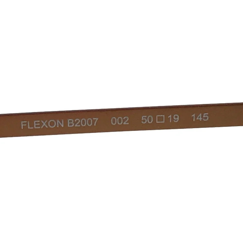 Flexon Eyeglasses Frames B2007 002 Black Copper Brown Rectangle 50-19-145